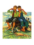 "Harmonica Players,"October 6, 1934 Giclee Print by Eugene Iverd