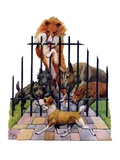 "Dog and His Bone,"March 5, 1927 Giclee Print by Robert L. Dickey