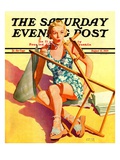 "Broken Beach Chair," Saturday Evening Post Cover, August 12, 1939 Giclee Print by John Hyde Phillips