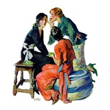 "Gossiping,"December 5, 1931 Giclee Print by John LaGatta