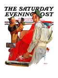 "Fill'er Up," Saturday Evening Post Cover, April 3, 1937 Giclee Print by McCauley Conner