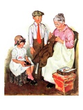 "Mending His Jacket,"October 17, 1931 Giclee Print by Ellen Pyle