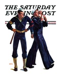 "Sailors and Cones," Saturday Evening Post Cover, July 24, 1937 Giclee Print by Albert W. Hampson
