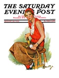 "Woman Tennis Player," Saturday Evening Post Cover, August 20, 1932 Giclee Print by Ellen Pyle
