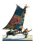 "Iceboat,"February 4, 1928 Giclee Print by Eugene Iverd