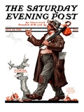 "Hitchhiking to Florida," Saturday Evening Post Cover, October 24, 1925 Reproduction procédé giclée par Edgar Franklin Wittmack