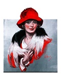 "Woman in Red Hat,"March 3, 1923 Giclee Print by Neysa Mcmein