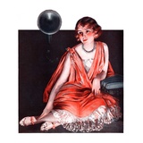 "Woman and Phonograph,"March 21, 1925 Giclee Print by Pearl L. Hill