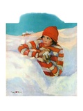 "Snowball Fight,"February 18, 1928 Giclee Print by Penrhyn Stanlaws