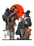 "Trading for a Turkey,"December 1, 1923 Giclee Print by J.C. Leyendecker