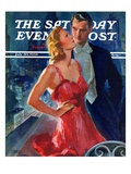 "Formal Couple on Balcony," Saturday Evening Post Cover, July 30, 1938 Reproduction procédé giclée par John LaGatta