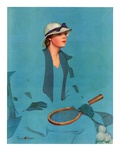"Tennis in Blue,"June 16, 1934 Giclee Print by Penrhyn Stanlaws