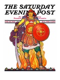 "Samurai Warrior," Saturday Evening Post Cover, February 20, 1932 Giclee Print by Henry Soulen