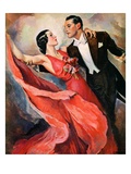 "Ballroom Dancing,"April 10, 1937 Giclee Print by John LaGatta