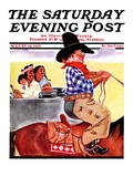 "Modern Indians and Dude," Saturday Evening Post Cover, August 14, 1937 Giclee Print by William Bailey