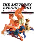 "After a Swim," Saturday Evening Post Cover, July 21, 1934 Giclee Print by Eugene Iverd