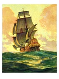 "Spanish Galleon,"March 30, 1935 Giclee Print by Anton Otto Fischer