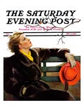 "Fall in the Park," Saturday Evening Post Cover, December 3, 1938 Giclee Print by Neysa Mcmein