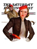 "Matching Monkey Hats," Saturday Evening Post Cover, March 26, 1938 Giclee Print by Neysa Mcmein