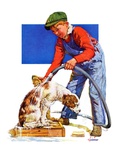 "Dog Bath,"January 13, 1934 Giclee Print by J.F. Kernan