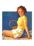"Tennis Time-Out,"July 20, 1935 Giclee Print by Walt Otto