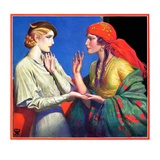 "Fortune Teller,"March 1, 1934 Giclee Print by Wladyslaw Benda