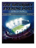 "Football Stadium at Night," Saturday Evening Post Cover, October 1, 1938 Giclee Print by Wesley Neff