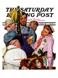 "World's Fair Traveler," Saturday Evening Post Cover, July 15, 1939 Giclee Print by Emery Clarke