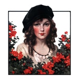"Young Woman and Flowers,"May 17, 1924 Giclee Print by J. Knowles Hare