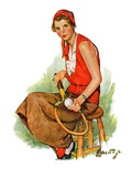 "Woman Tennis Player,"August 20, 1932 Giclee Print by Ellen Pyle