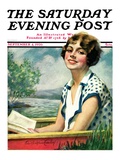 "Summer Reading," Saturday Evening Post Cover, September 4, 1926 Giclee Print by Bradshaw Crandall