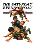 "Tackle," Saturday Evening Post Cover, November 13, 1926 Giclee Print by Frederic Stanley