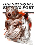 "Kissing Winter Goodby," Saturday Evening Post Cover, March 7, 1925 Giclee Print by Paul Stahr