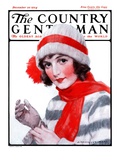 "Woman in Winter Wear," Country Gentleman Cover, December 20, 1924 Giclee Print by J. Knowles Hare