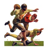 "Quarterback Pass,"October 12, 1935 Giclee Print by Maurice Bower