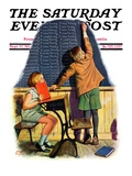 "'I Was Tardy'," Saturday Evening Post Cover, September 27, 1930 Giclee Print by Alan Foster