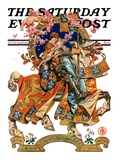 "Knight in Shining Armor," Saturday Evening Post Cover, July 17, 1926 Giclee Print by J.C. Leyendecker