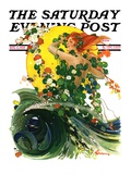 "Mermaid," Saturday Evening Post Cover, August 4, 1928 Giclee Print by Elbert Mcgran Jackson