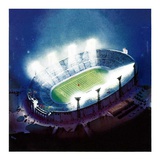 "Football Stadium at Night,"October 1, 1938 Giclee Print by Wesley Neff