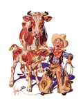 "Little Cowboy Takes a Licking,"August 20, 1938 Giclee Print by J.C. Leyendecker