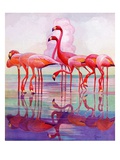 "Pink Flamingos,"January 29, 1938 Giclee Print by Francis Lee Jaques