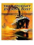 "Freighter," Saturday Evening Post Cover, December 14, 1935 Reproduction procédé giclée par Edgar Franklin Wittmack