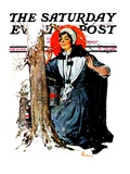 "Pilgrim Collecting Sap," Saturday Evening Post Cover, February 25, 1928 Giclee Print by Elbert Mcgran Jackson