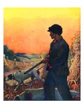 "Hunting with Dogs,"November 1, 1925 Giclee Print by Zack Hogg