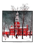 "Indenpendence Hall in Winter,"January 20, 1923 Giclee Print by James Preston