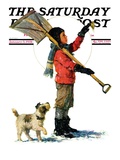 "Snow Shoveler," Saturday Evening Post Cover, January 3, 1931 Giclee Print by Eugene Iverd