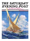 "America's Cup Race," Saturday Evening Post Cover, September 20, 1930 Giclee Print by Anton Otto Fischer