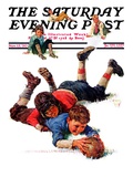 "Big Tackle," Saturday Evening Post Cover, November 15, 1930 Giclee Print by Eugene Iverd
