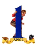 "April Fool's Day,"April 2, 1938 Giclee Print by Russell Sambrook