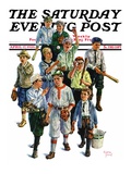 "Boy's Baseball Team," Saturday Evening Post Cover, April 17, 1926 Giclee Print by Eugene Iverd